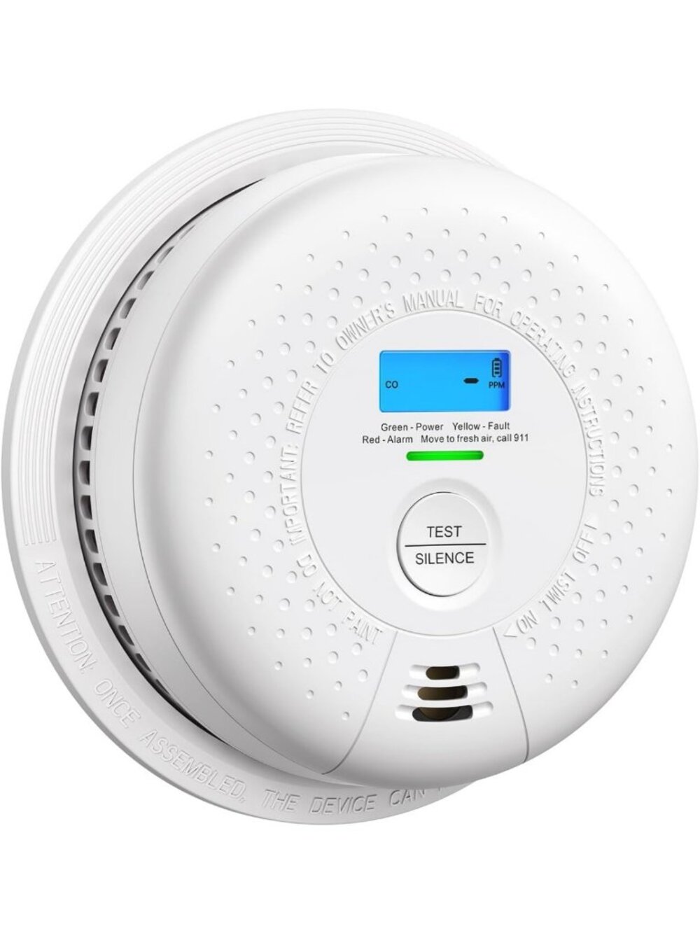 Smoke and Carbon Monoxide Detector Combo, Reliable Safety Alarm, 1-Pack